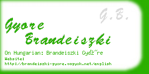 gyore brandeiszki business card